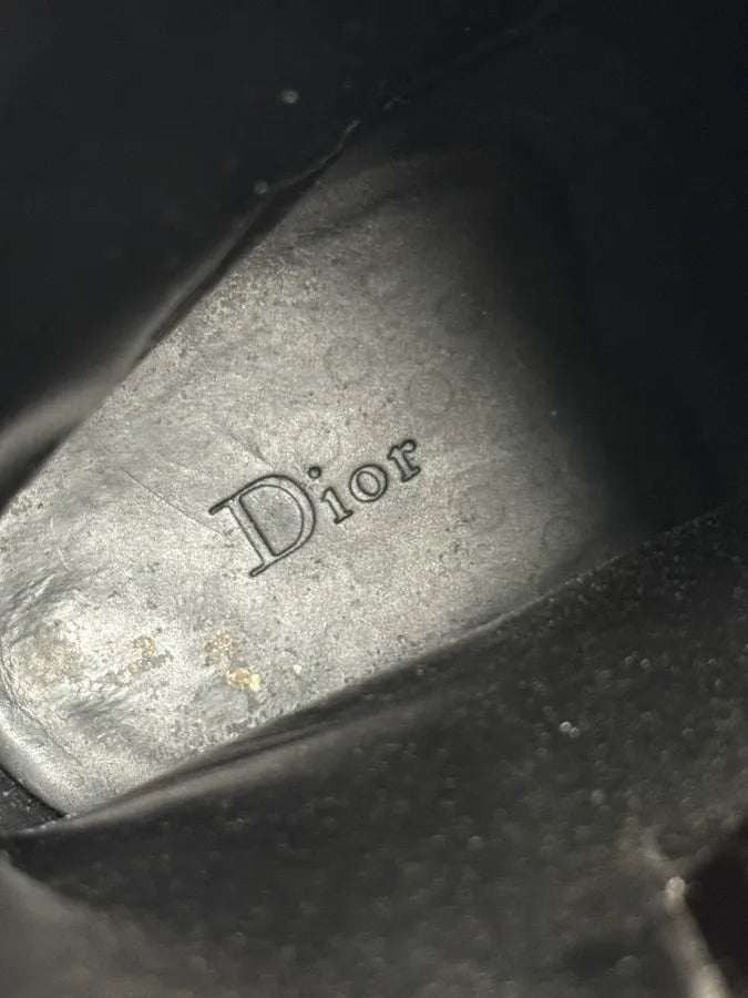 Dior Dark Grey Buckle Strap Leather Chelsea Boots  DnYwHsI 11