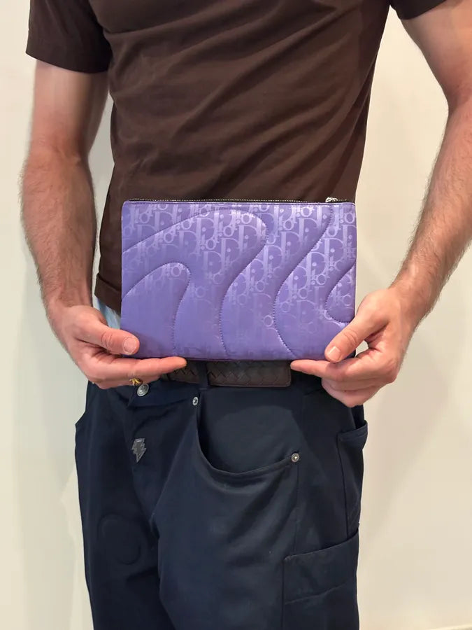 2022 Dior ERL Purple Monogram Pouch Bag qyfBZvt 1