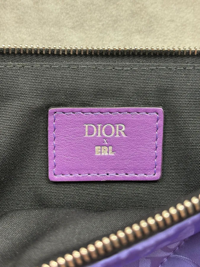 2022 Dior ERL Purple Monogram Pouch Bag qyfBZvt 8