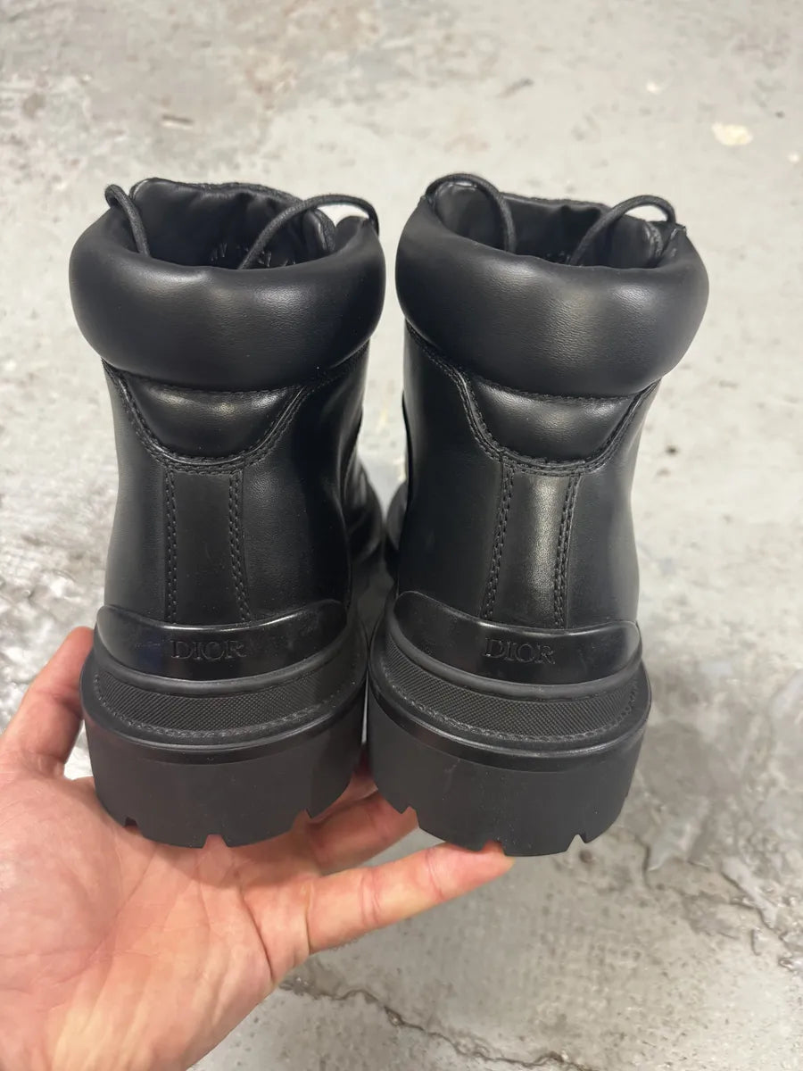 Dior Explorer Jacquard Black Leather Mountain Boots fXtXQDJ 2