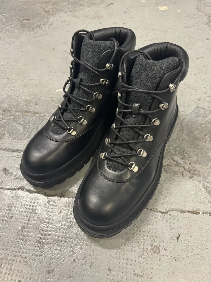 Dior Explorer Jacquard Black Leather Mountain Boots fXtXQDJ 4