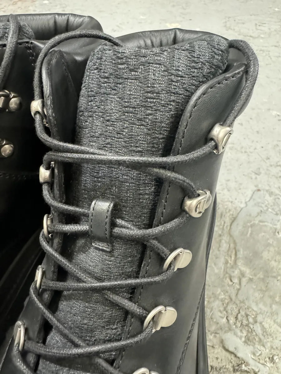 Dior Explorer Jacquard Black Leather Mountain Boots fXtXQDJ 6