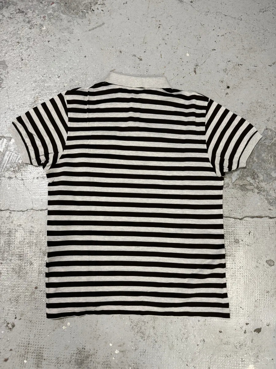 Dior Grey & Black Striped Polo Shirt NPQXItr 3