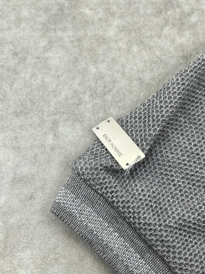 2000s Dior Homme Grey Classic Textured Polo JhCCSae 7