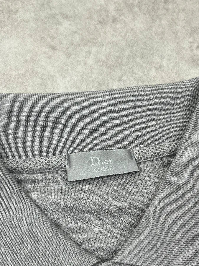 2000s Dior Homme Grey Classic Textured Polo JhCCSae 6