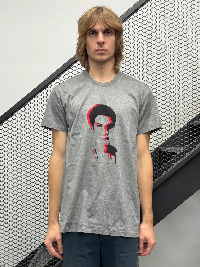 Dior Grey Cotton Portrait Graphic T-Shirt TEKKGVG 1
