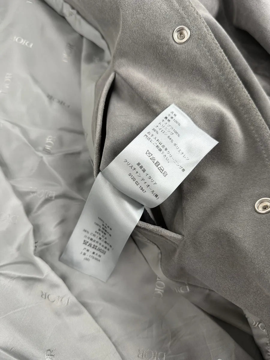 Dior Grey Suede Premium Trucker Leather Jacket OYVaFqa 11