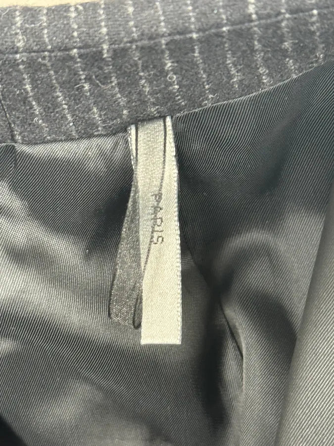 2010s Dior Grey Wool White Pinstripe Blazer Jacket by Kris Van Assche RSHpnby 11