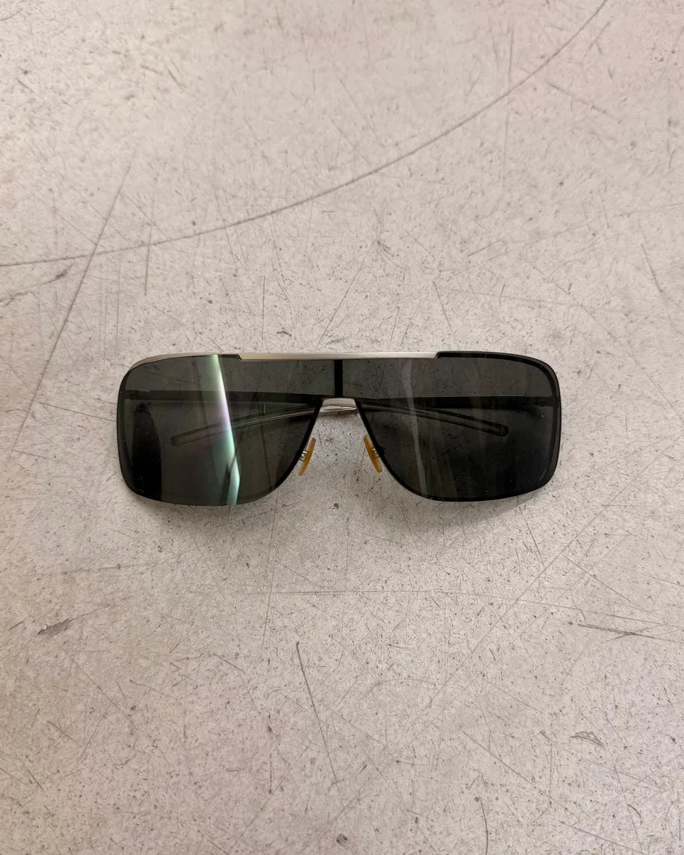 Dior Homme Black Metal Rectangular Sunglasses omDTMyl 0