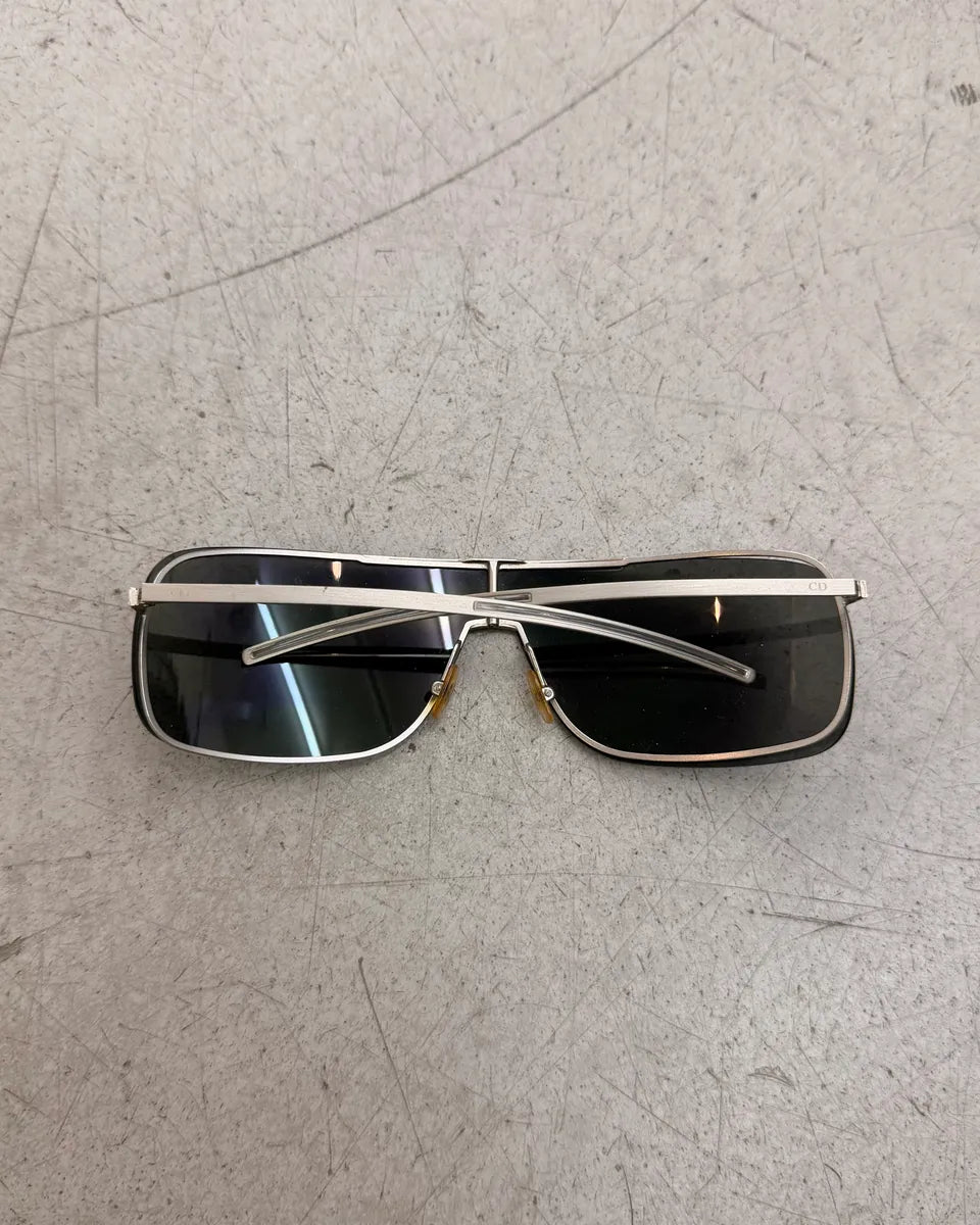  Dior Homme Black Metal Rectangular Sunglasses omDTMyl 3