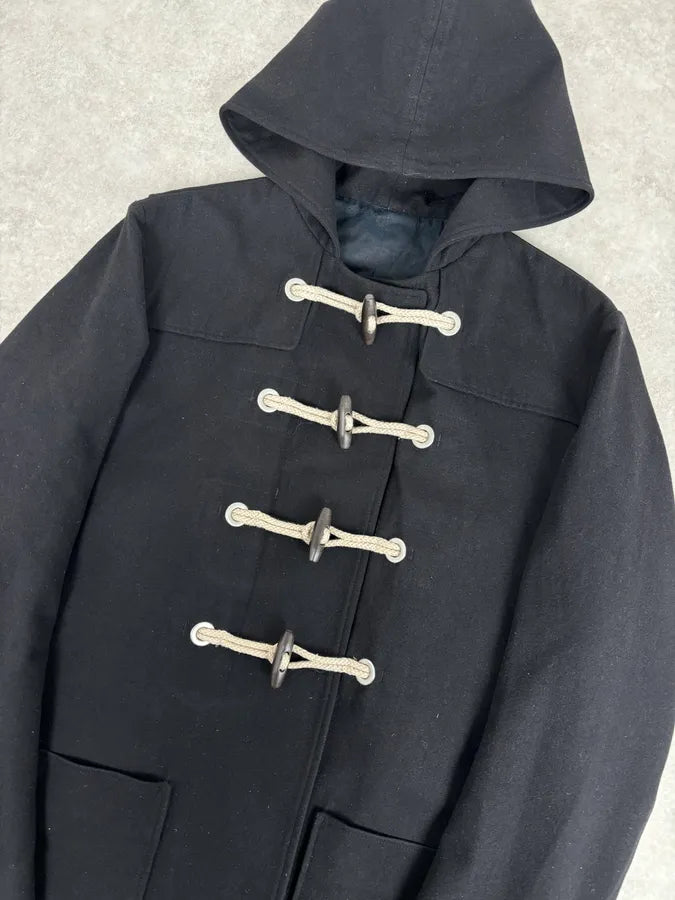 2010s Dior Homme Black Wool Toggle Duffle Coat by Kris Van Assche dKfRLfB 7