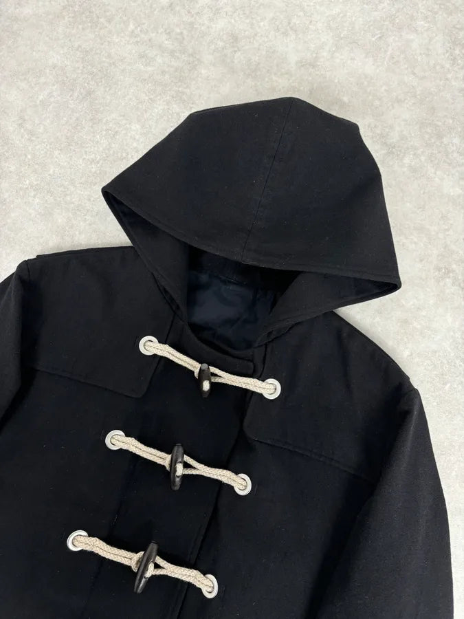 2010s Dior Homme Black Wool Toggle Duffle Coat by Kris Van Assche dKfRLfB 3