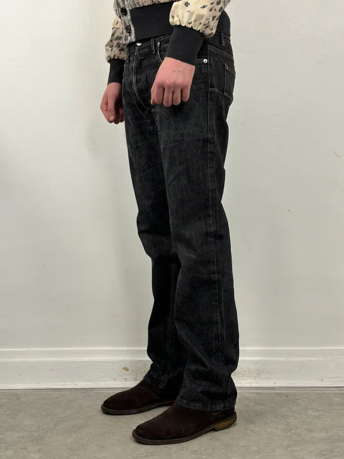 2000s Dior Navy Faded Straight Denim Jeans MEPraXA 3