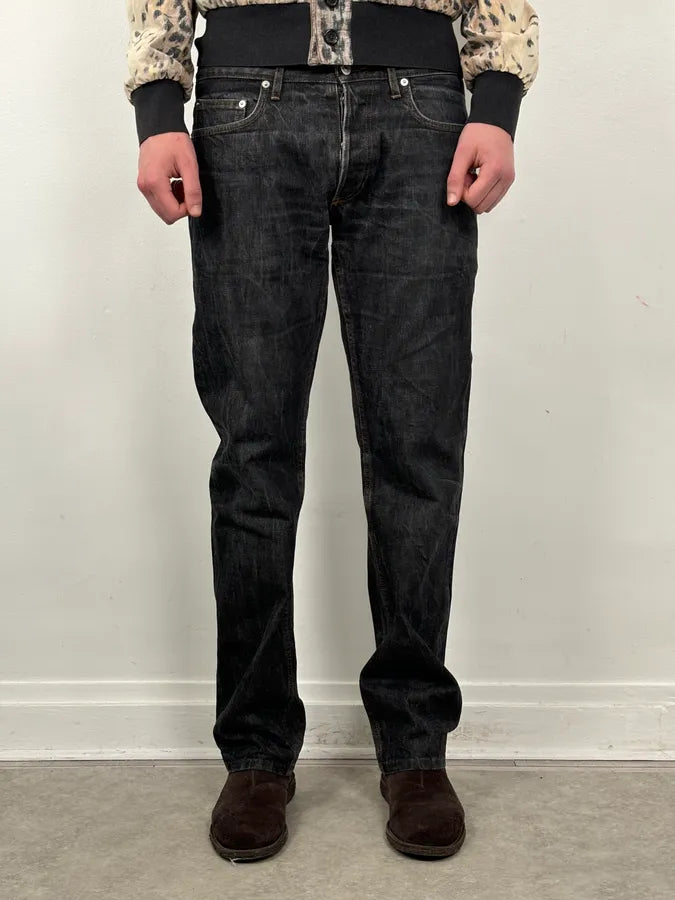 2000s Dior Navy Faded Straight Denim Jeans MEPraXA 2