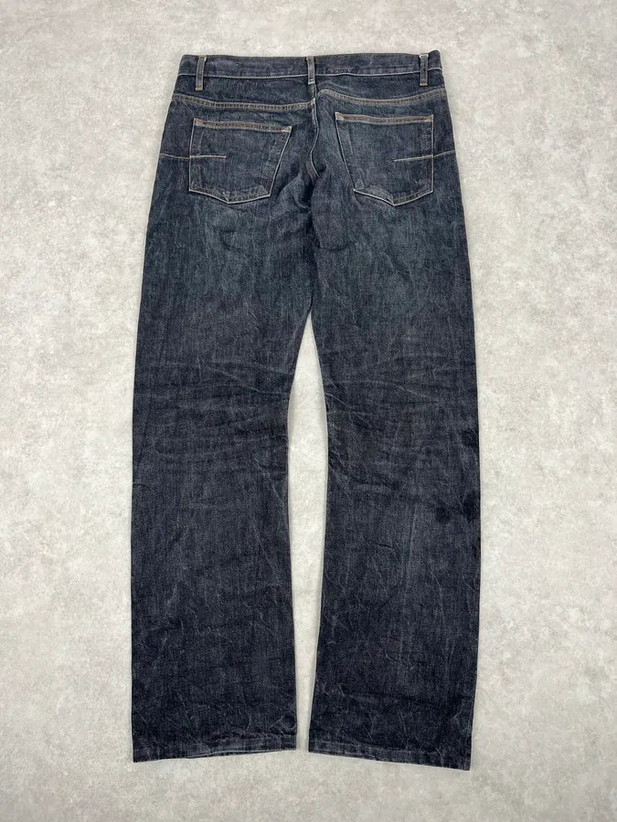 2000s Dior Navy Faded Straight Denim Jeans MEPraXA 1