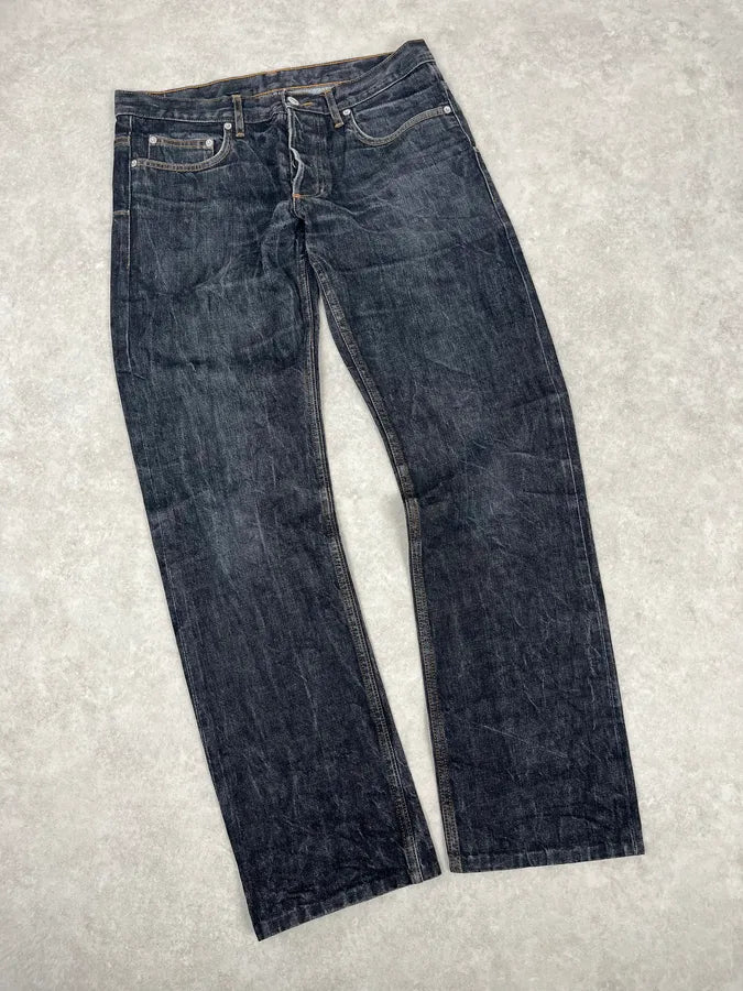 2000s Dior Navy Faded Straight Denim Jeans MEPraXA 5