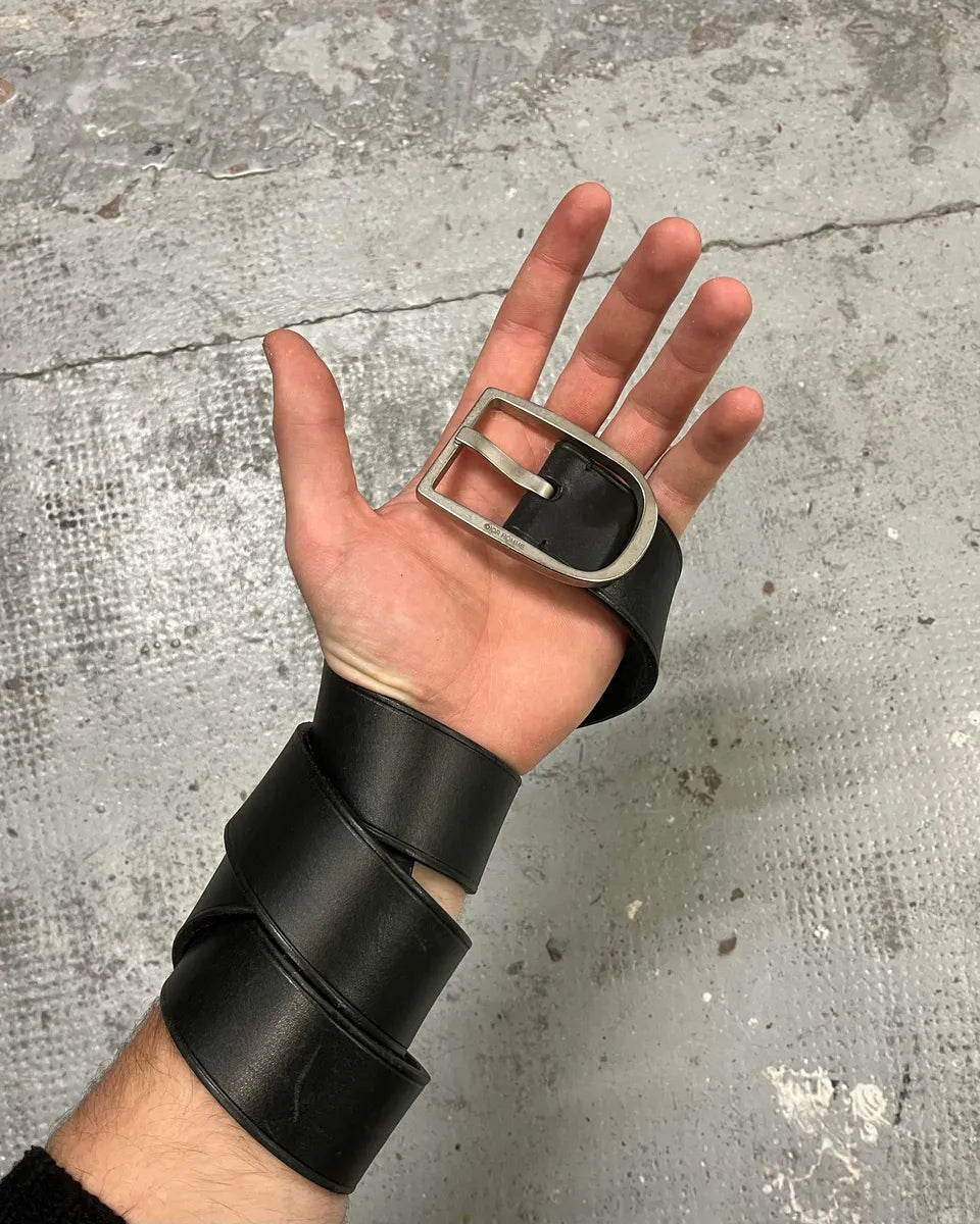 Dior Homme Pure Black Leather Belt WBtMDOZ 1