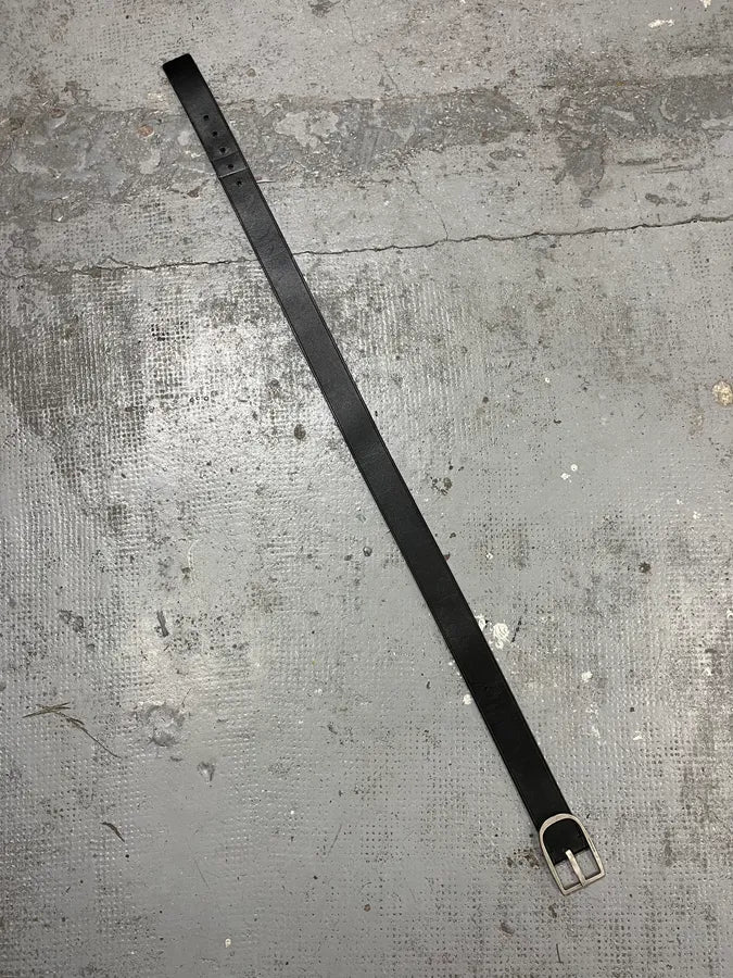 Dior Homme Pure Black Leather Belt WBtMDOZ 6