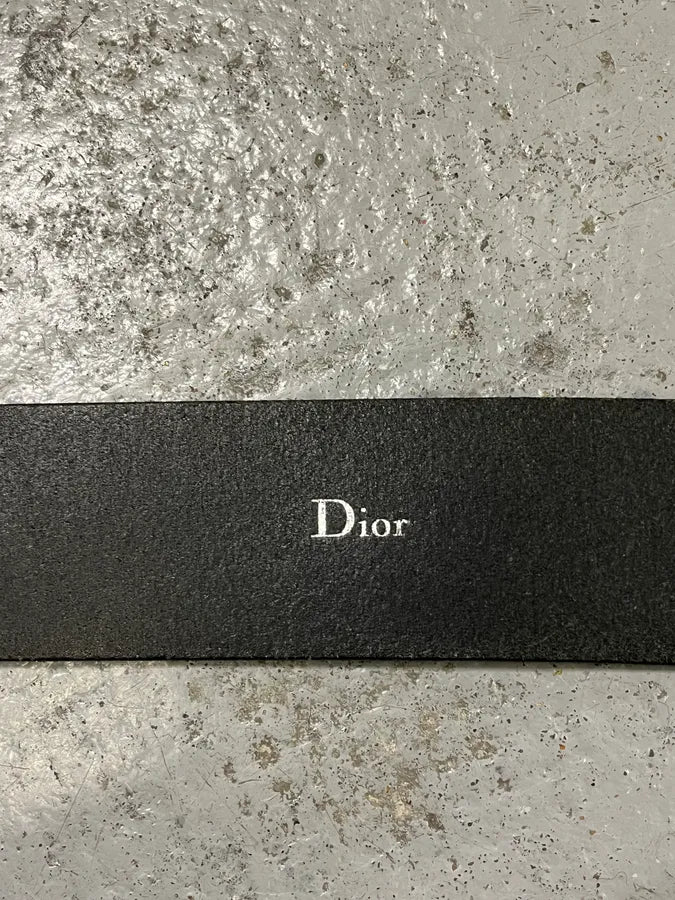 Dior Homme Pure Black Leather Belt WBtMDOZ 5