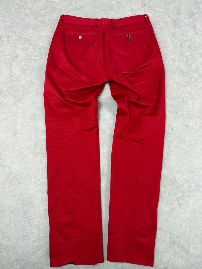 Dior Homme Red Classy Tailored Pants by Kris Van Assche IMzelVv 6