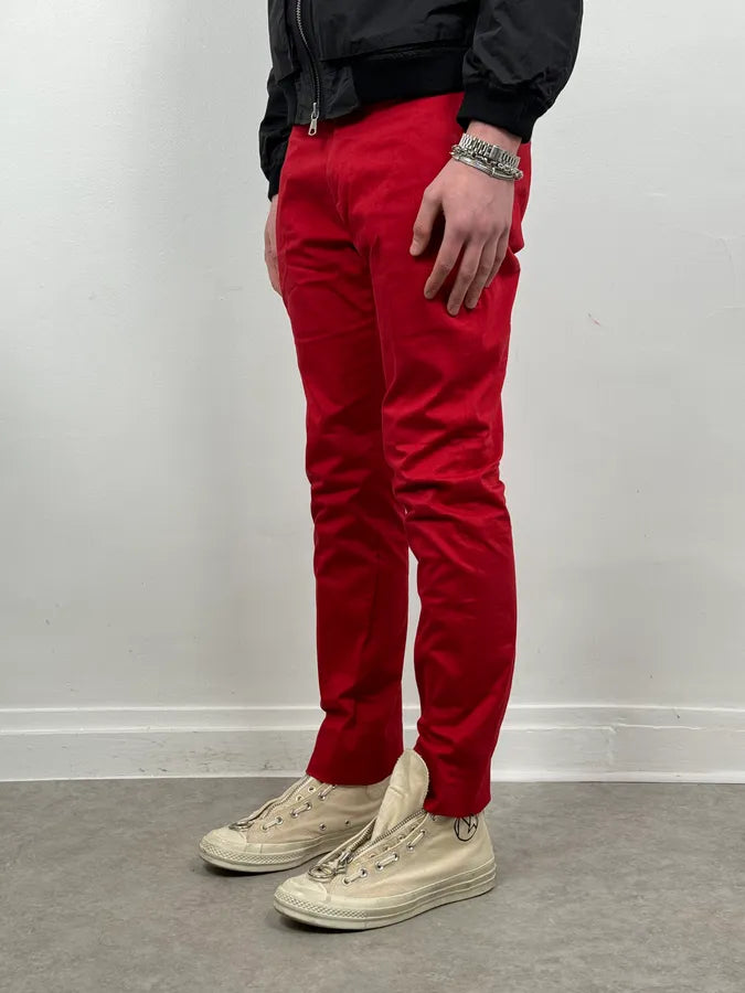 Dior Homme Red Classy Tailored Pants by Kris Van Assche IMzelVv 2