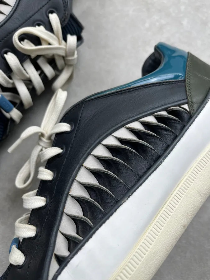 Dior Homme Shark Black Leather Low Sneakers SMThvAe 3