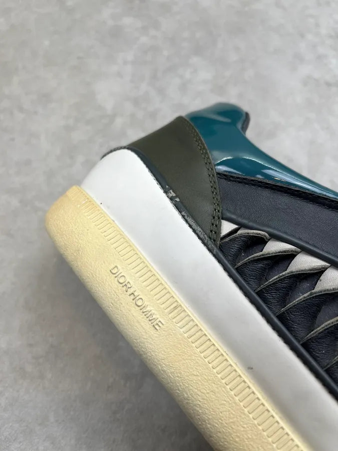 Dior Homme Shark Black Leather Low Sneakers SMThvAe 4