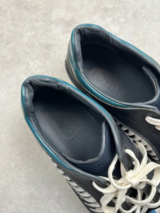 Dior Homme Shark Black Leather Low Sneakers SMThvAe 7