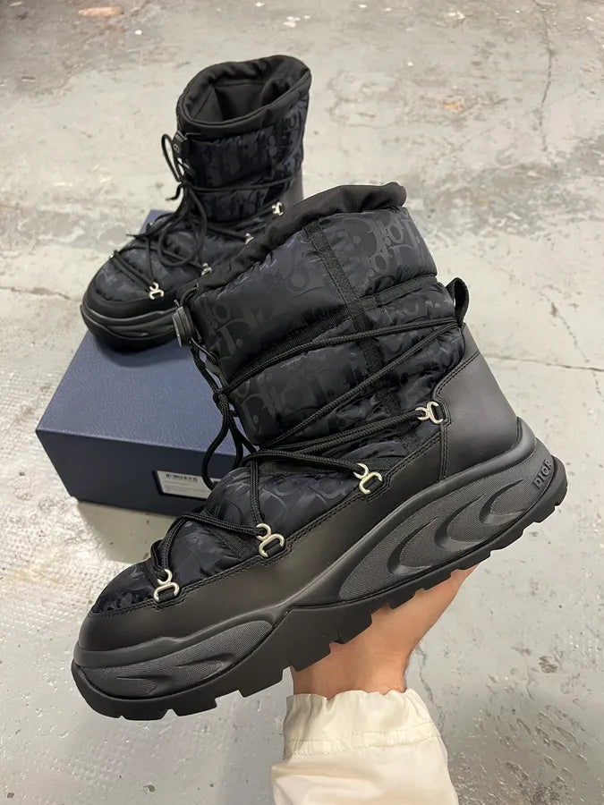 Dior Monogram Puffer Black & Navy Snow Boots yOjfBiQ 0