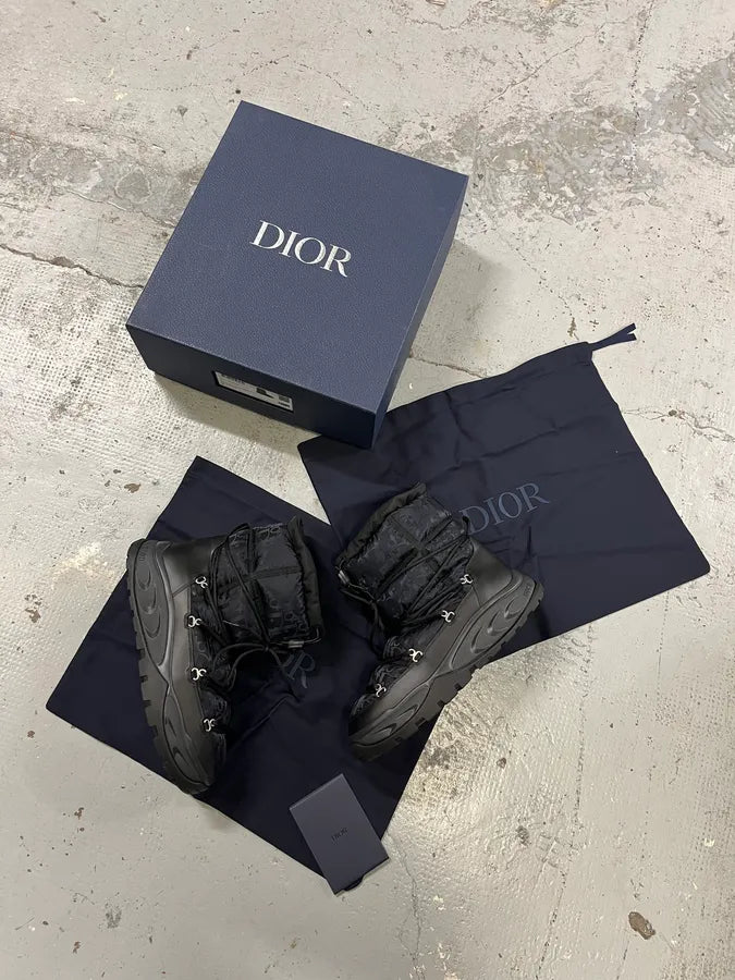 Dior Monogram Puffer Black & Navy Snow Boots yOjfBiQ 1