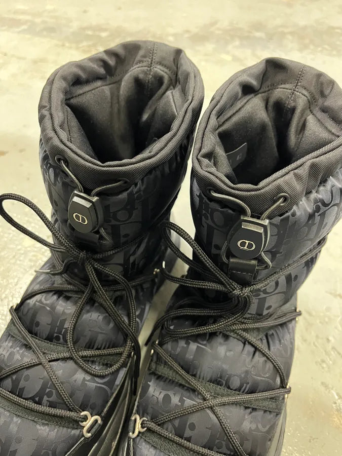 Dior Monogram Puffer Black & Navy Snow Boots yOjfBiQ 5