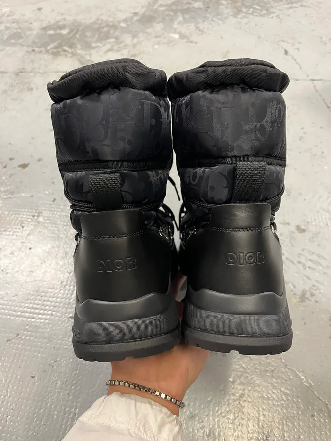 Dior Monogram Puffer Black & Navy Snow Boots yOjfBiQ 8