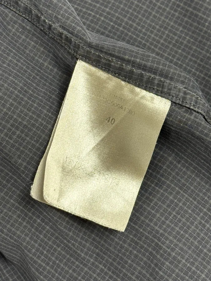 AW2012 Dior Navy & Grey Checkered Classy Shirt mHQKHYu 8