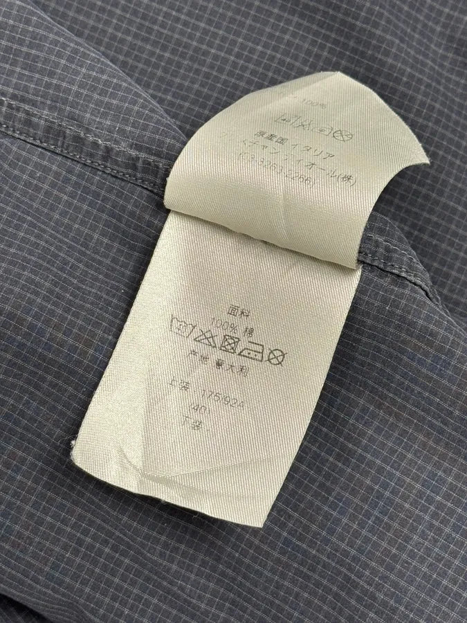 AW2012 Dior Navy & Grey Checkered Classy Shirt mHQKHYu 9