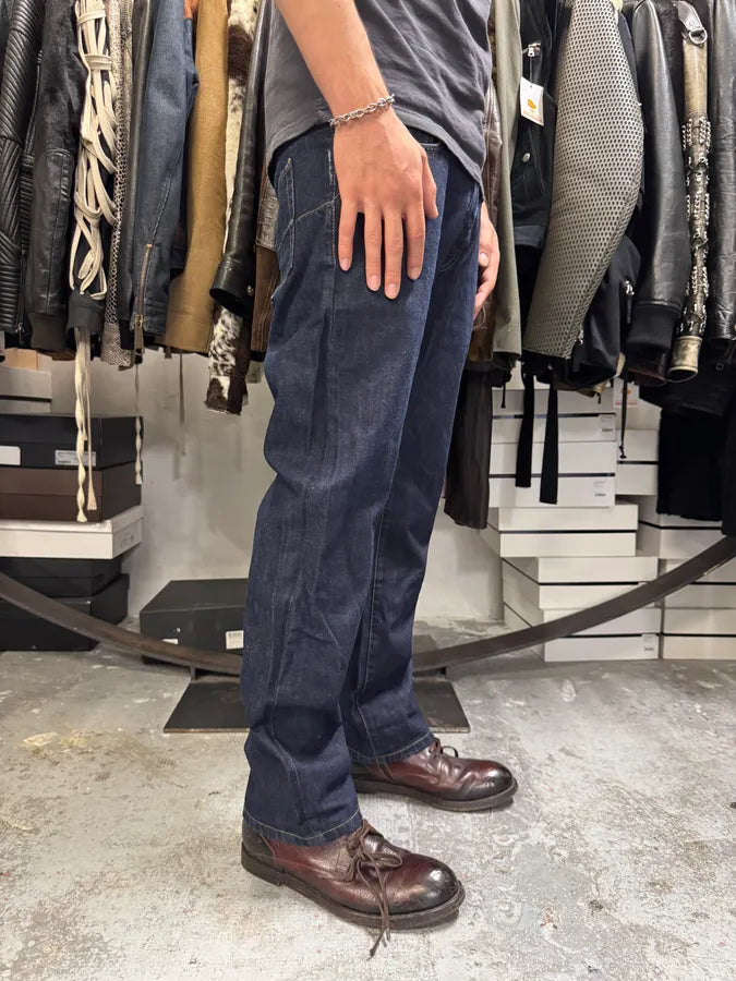 Dior Navy Blue Signature Brut Denim Jeans drxmeji 2