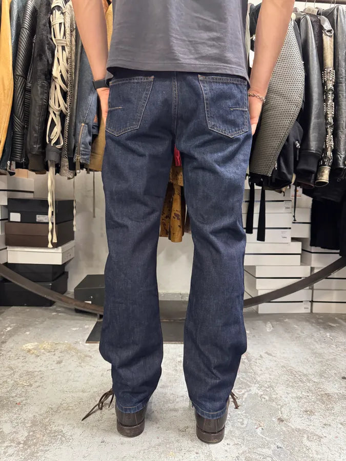Dior Navy Blue Signature Brut Denim Jeans drxmeji 3