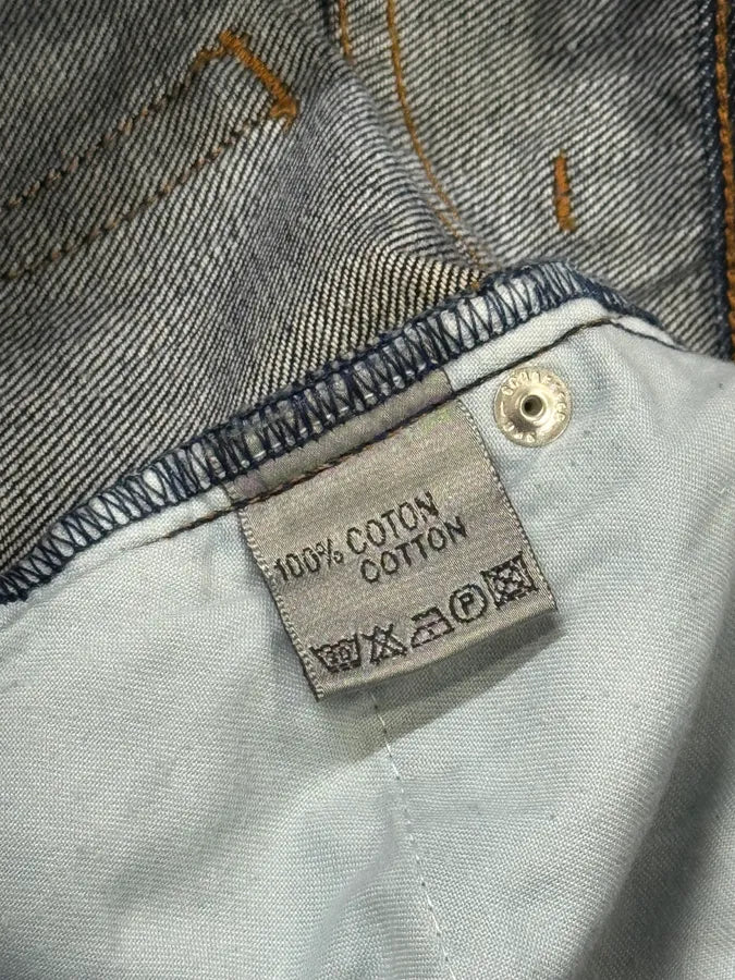 Dior Navy Blue Signature Brut Denim Jeans drxmeji 9