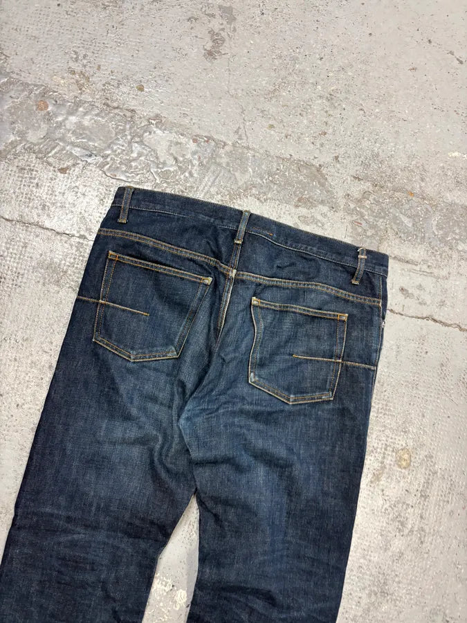 2010s Dior Navy Slim Denim Jeans by Kris Van Assche XjaKgQs 6