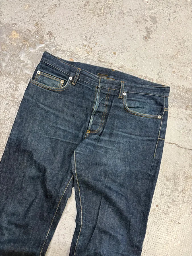 2010s Dior Navy Slim Denim Jeans by Kris Van Assche XjaKgQs 5
