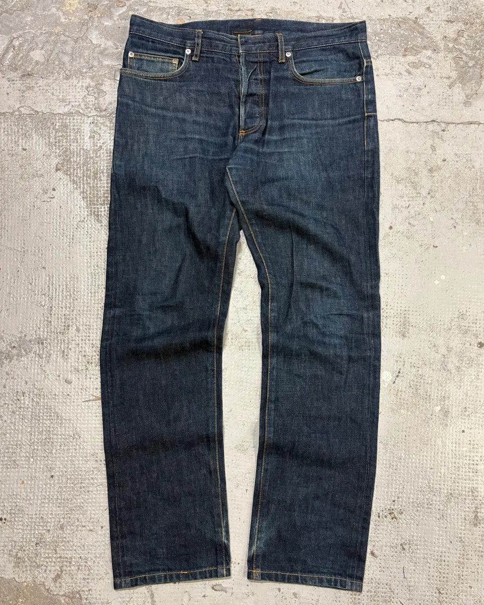 2010s Dior Navy Slim Denim Jeans by Kris Van Assche XjaKgQs 0