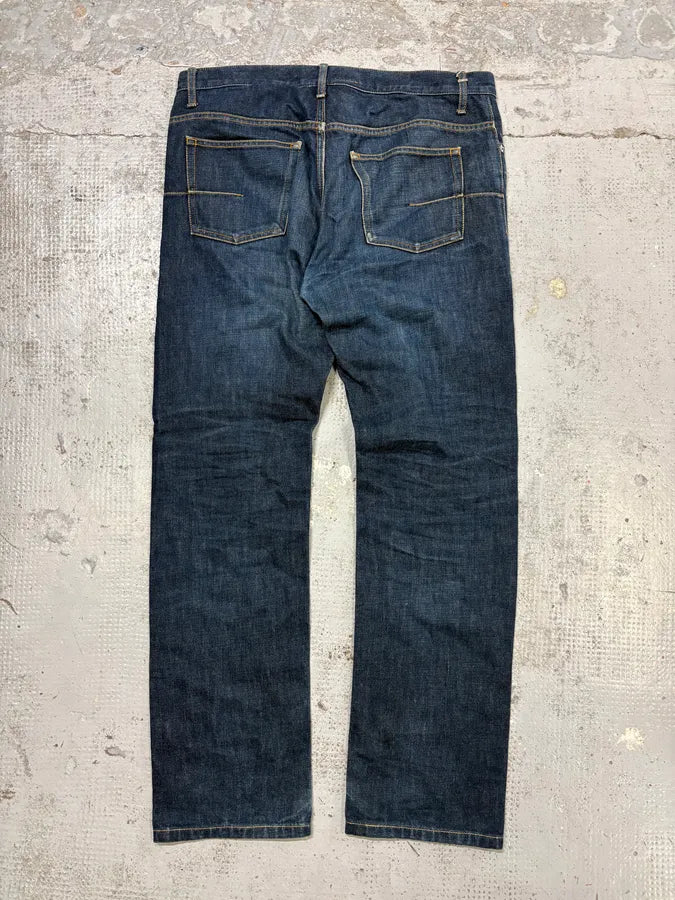 2010s Dior Navy Slim Denim Jeans by Kris Van Assche XjaKgQs 4