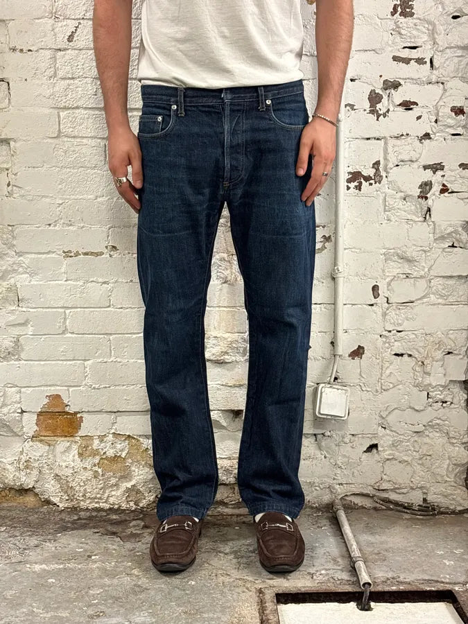 2010s Dior Navy Denim Straight Leg Jeans NwCNemx 2