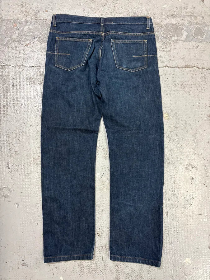 2010s Dior Navy Denim Straight Leg Jeans NwCNemx 0