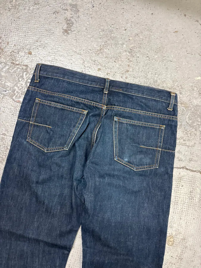 2010s Dior Navy Denim Straight Leg Jeans NwCNemx 6