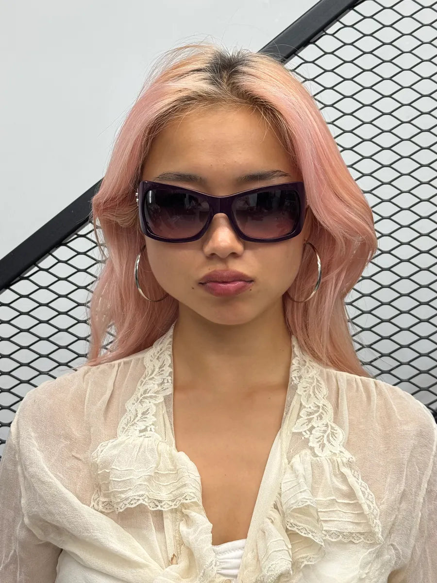 2000s Christian Dior Purple Sunglasses iIjhJPX 0