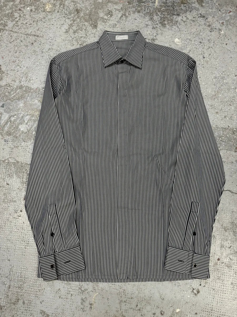 Dior Striped Black & White Premium Button-up Shirt ywZEHHg 0