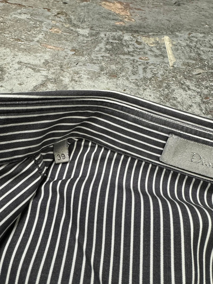Dior Striped Black & White Premium Button-up Shirt ywZEHHg 3