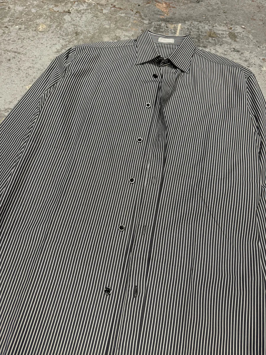 Dior Striped Black & White Premium Button-up Shirt ywZEHHg 5