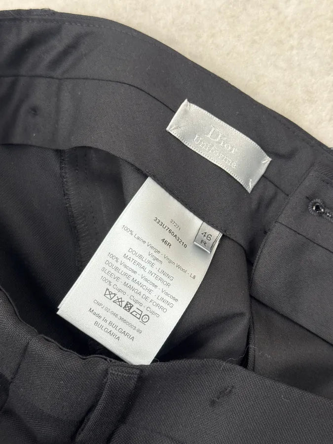 Dior Uniform Black Wool Classy Tailored Pants QJQYGiA 8
