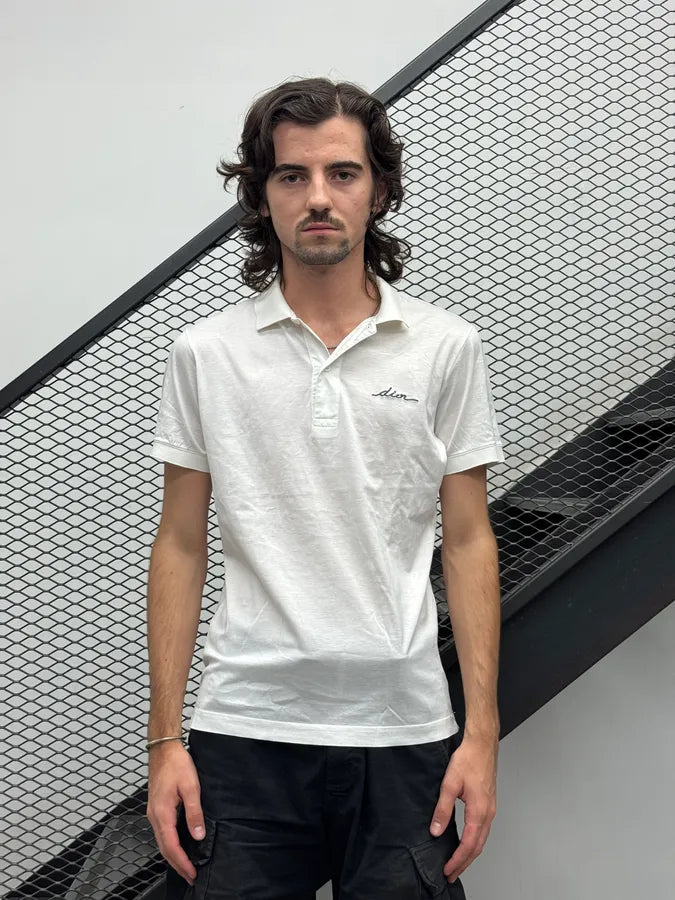 Dior White Signature Embroidered Polo  oshRJPS 0